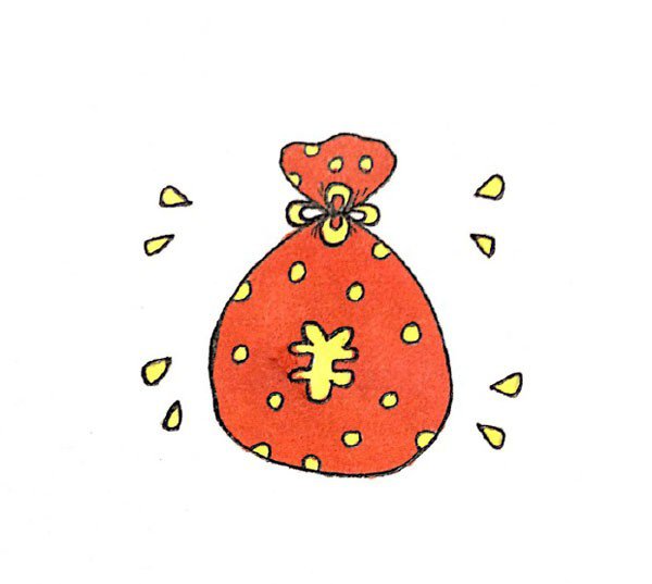钱袋简笔画画法-5