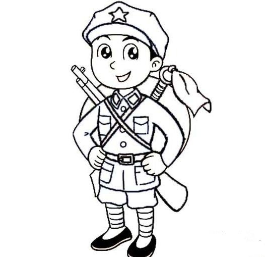 关于红军长征的简笔画_红军长征人物简笔画-4