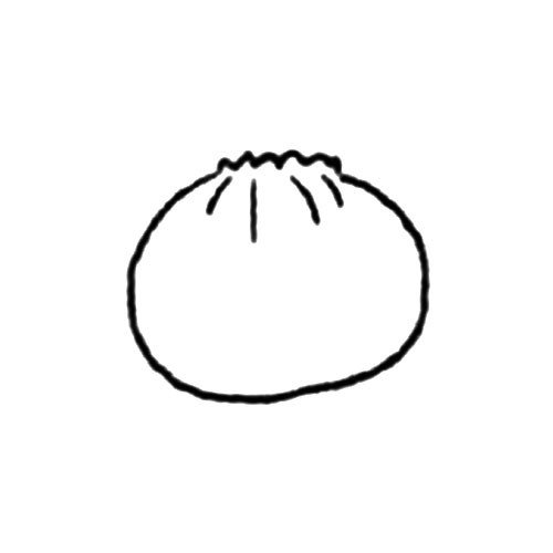 端午节简笔画素材_包子-3