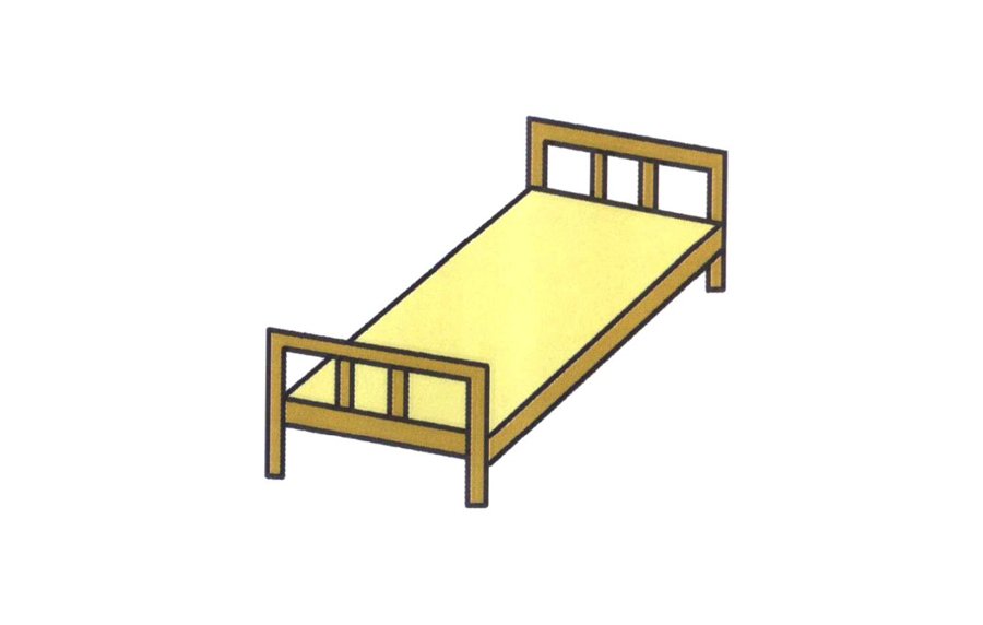 床的简笔画画法-1