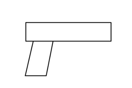 幼儿简笔画玩具枪的画法-1