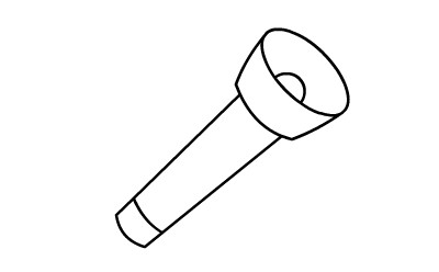 简笔画手电的画法-4