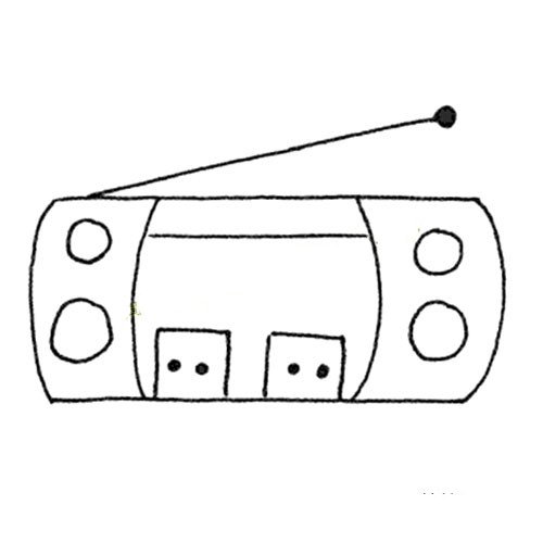 录音机简笔画图片-2