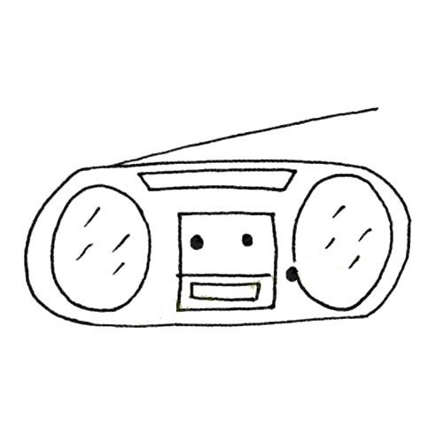 录音机简笔画图片-3