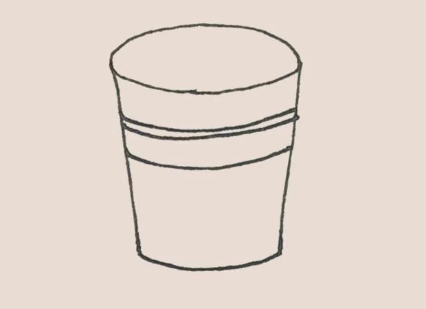 简笔画木桶-3