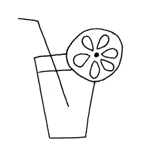 柠檬汁简笔画图片-1