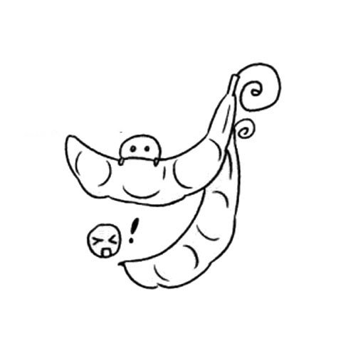 卡通形象的豌豆-1