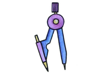 圆规简笔画教程-5