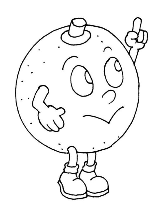 卡通水果简笔画大全_卡通枇杷简笔画-1