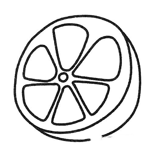 切片柠檬简笔画图片-2