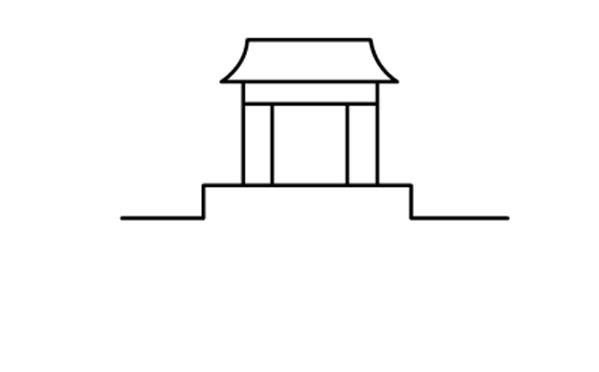 简笔画牌坊的画法-3