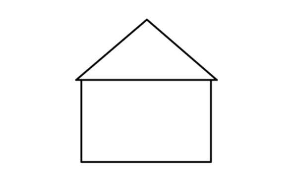 幼儿简笔画教程之小房子的画法-1