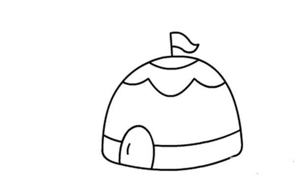 蒙古包的绘画步骤-4