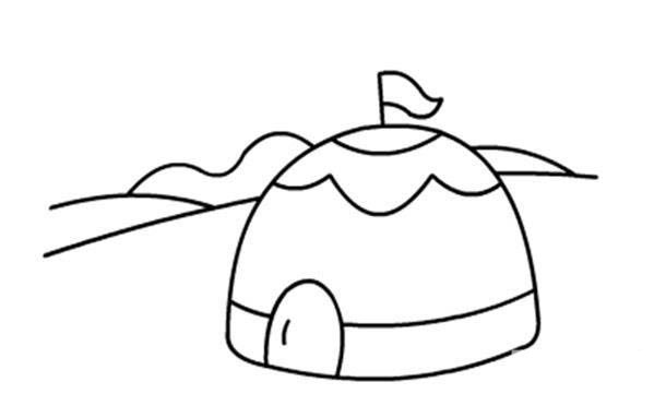 蒙古包的绘画步骤-5