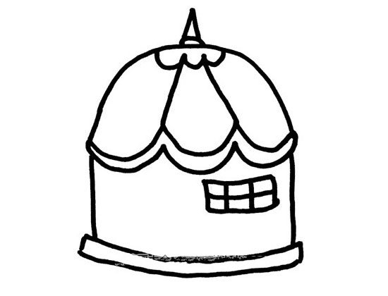 2张蒙古包的简笔画图片-1