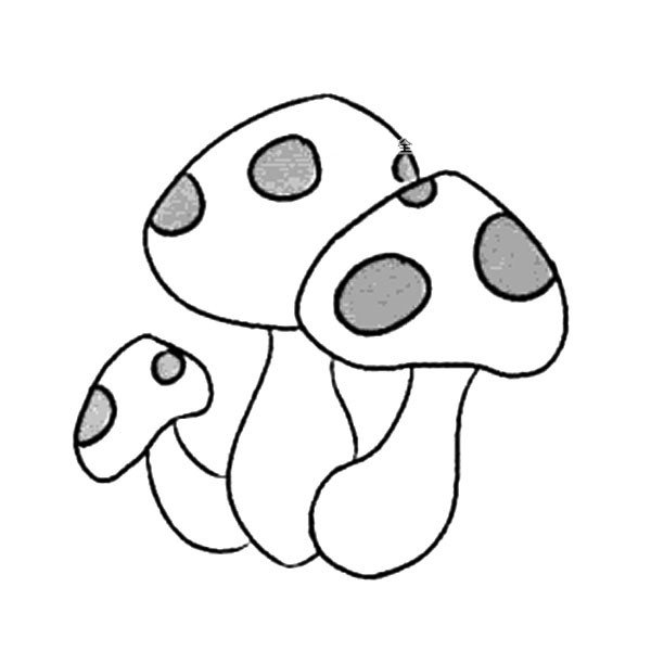 可爱的蘑菇简笔画图片-1