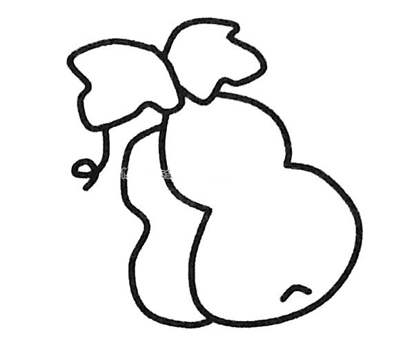 四步学画葫芦简笔画-3
