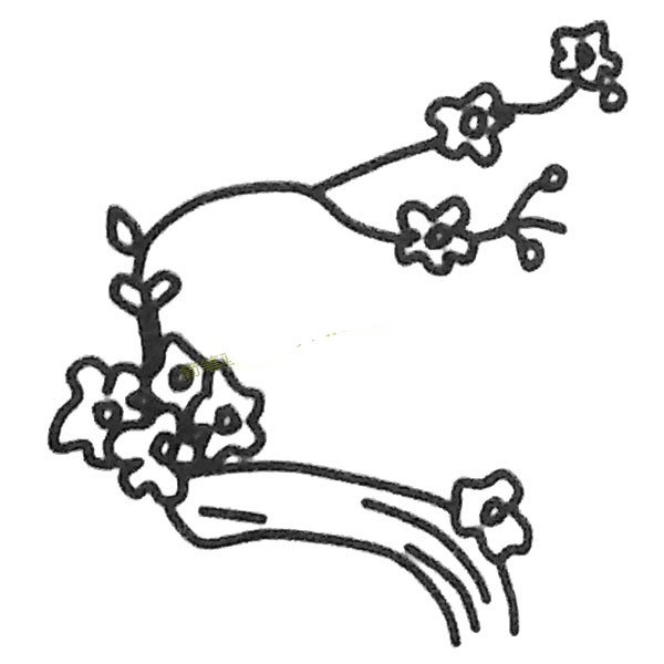 儿童简笔画大全_梅花简笔画教程-4
