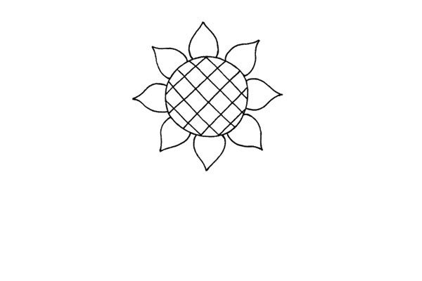 四步画出漂亮的向日葵-3