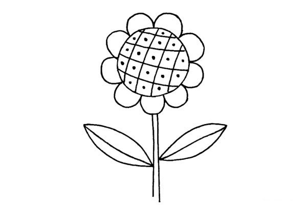 四步画出漂亮的向日葵-5