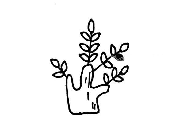 3张柳树简笔画的画法-2