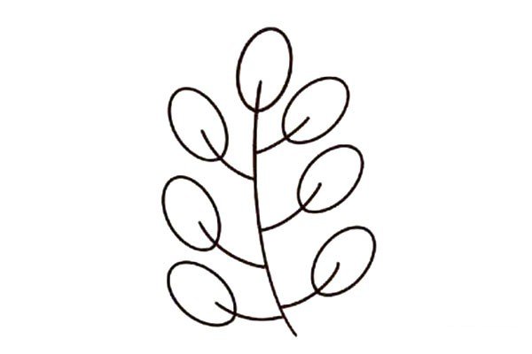 以小树杈为基础_教你画各种漂亮的树叶-3