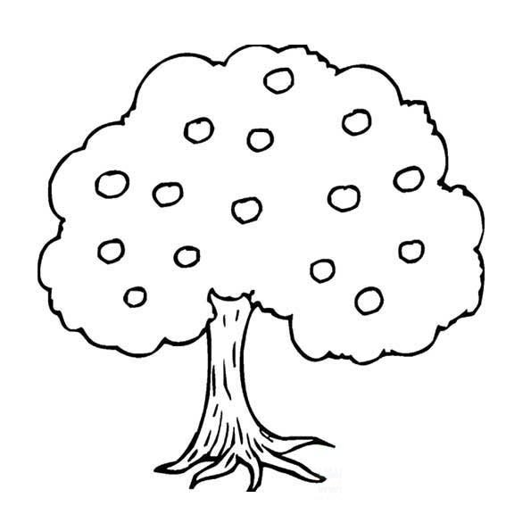 儿童植物简笔画果树-1