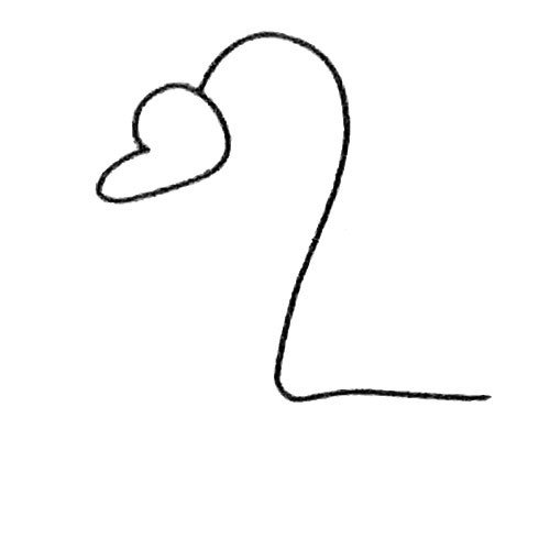 天鹅简笔画步骤-2
