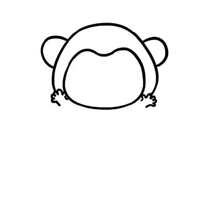 猴年到画只可爱的小猴子-3