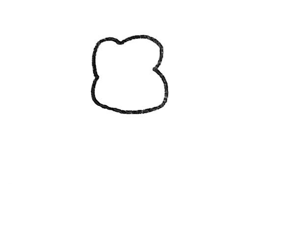 可爱的小猴子简笔画教程-1