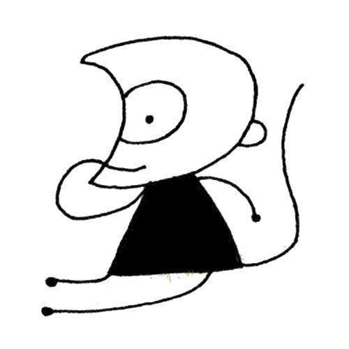 一组简单的猴子简笔画图片-1