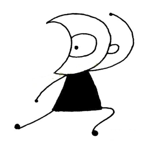 一组简单的猴子简笔画图片-3