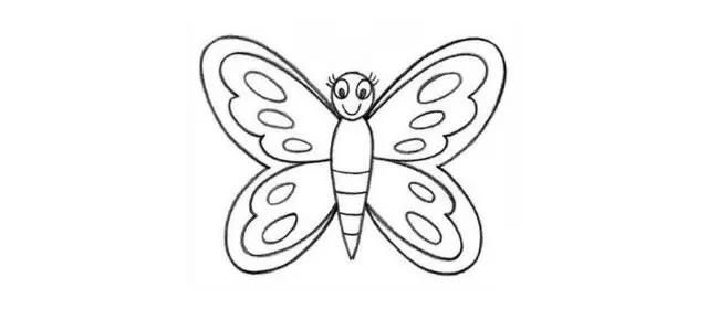 画漂亮的蝴蝶简笔画-4
