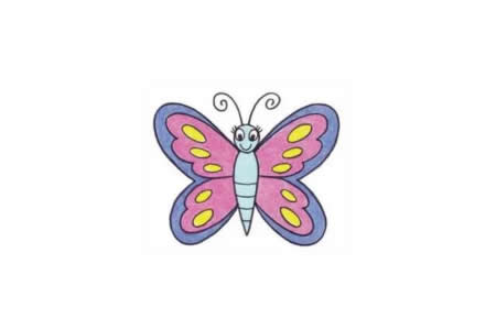 画漂亮的蝴蝶简笔画-6