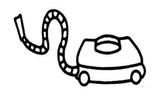 幼儿卧式吸尘器简笔画图片-1