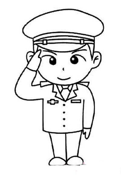 人民警察简笔画图片-1
