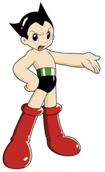 幼儿彩色阿童木简笔画图片-1