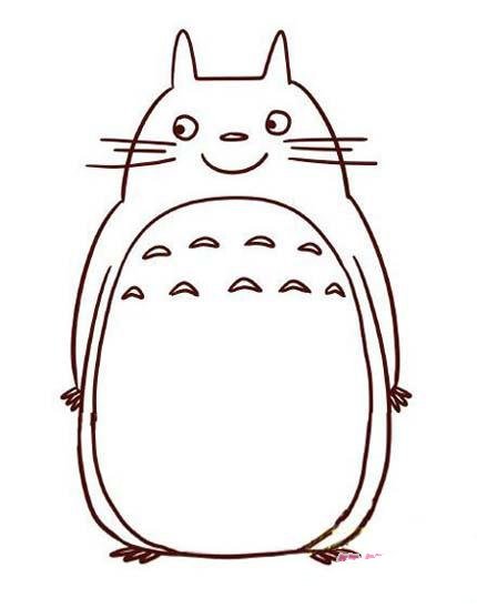少儿卡通龙猫简笔画图片-1