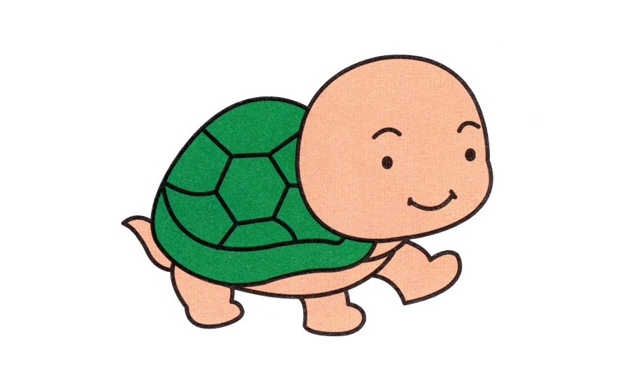 儿童简笔画小乌龟的画法-2