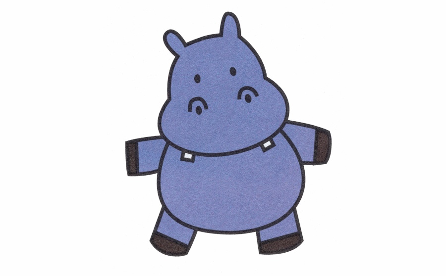 大河马简笔画的分步画法-2