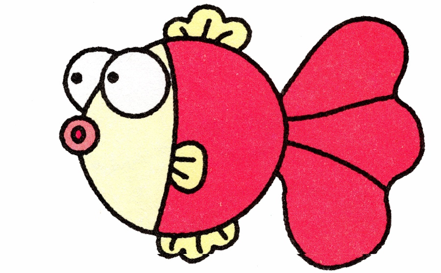 漂亮的小金鱼简笔画画法教程-2