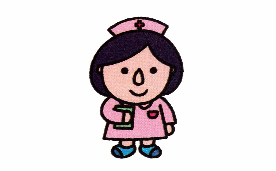 护士姐姐简笔画步骤画法-2