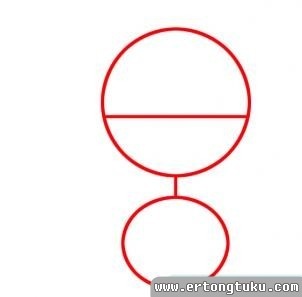 卡通小狐狸简笔画步骤分解图-1