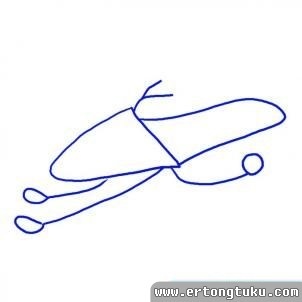 雪地摩托简笔画画法图片-2