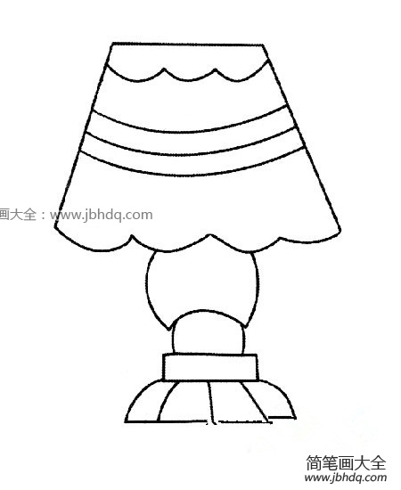 小巧精致的床头灯简笔画-1