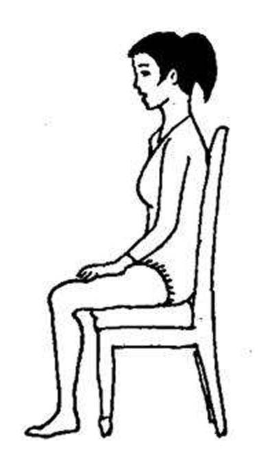 人坐在椅子上侧面简笔画图片-1