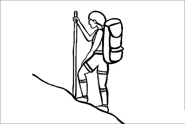 登山员简笔画-1