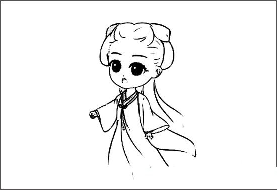 Q版赵丽颖简笔画-1