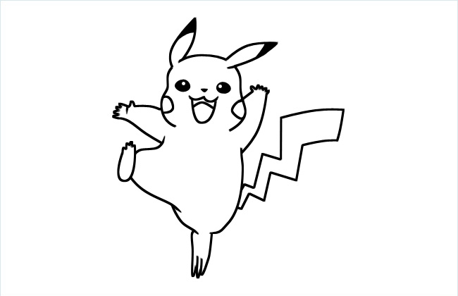 幼儿学画皮卡丘简笔画图片-1