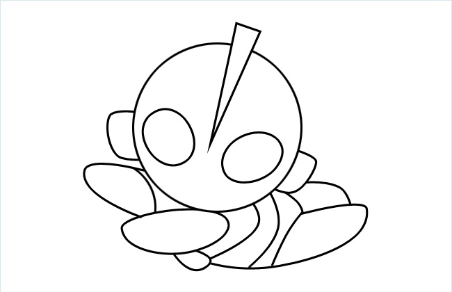 飞行中的小奥特曼简笔画图片-1